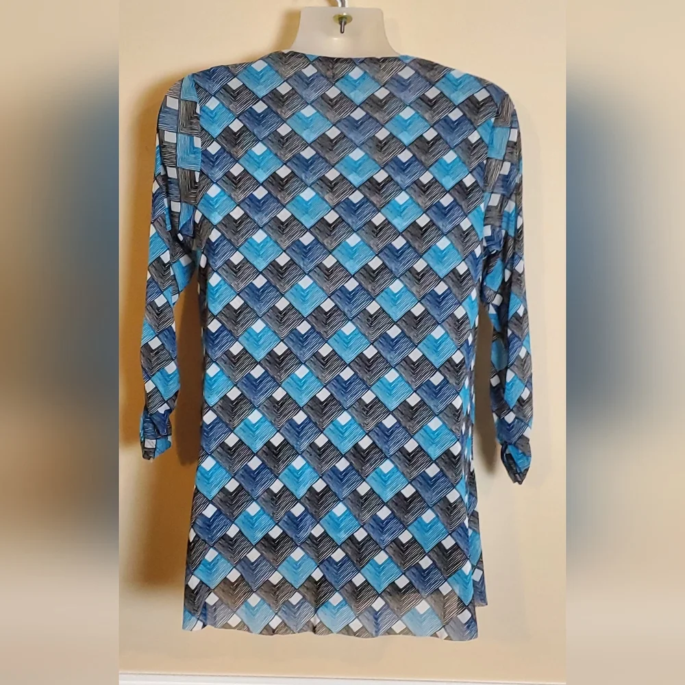 Alfani Light Geometric Blouse 1X